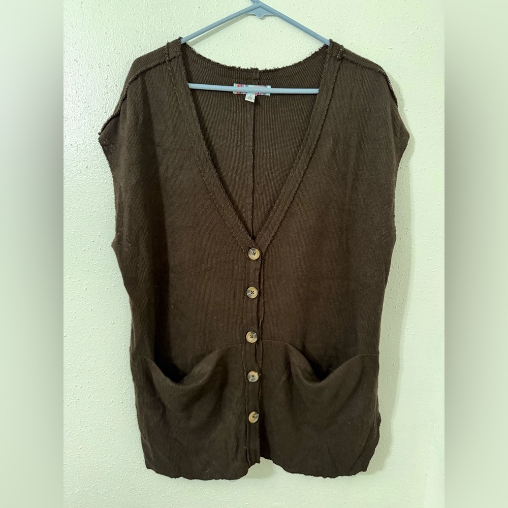 Urban Outfitters Dark Brown Knit Vest